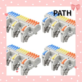 Path บล็อกเทอร์มินัลเชื่อมต่อสายไฟ 600 โวลต์ เข้า 3 ออก 15 เชื่อมต่อเร็ว 28-12AWG DIY 4 ชิ้น