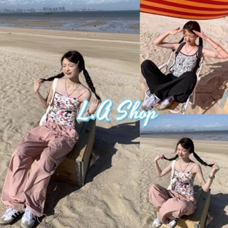 L.A Shop พร้อมส่ง เสื้อสายเดี่ยว ไหมพรมลายการ์ตูน ทั้งตัว "08103" -C