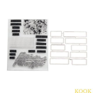 Kook แสตมป์ใส ลาย TPR สําหรับตกแต่งสมุดภาพ DIY