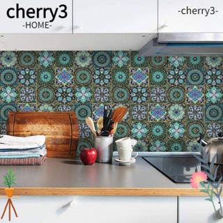 Cherry3 สติกเกอร์ ลายกระเบื้องแมนดาลา มีกาวในตัว สไตล์โบฮีเมียน วินเทจ ขนาด 10 ซม.*10 ซม. 15 ซม.*15 ซม. สําหรับติดตกแต่งผนังบ้าน ห้องน้ํา เฟอร์นิเจอร์ 20 ชิ้น