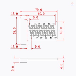 ไม้บรรทัดเมตริก T-60 5-60 มม. สําหรับงานไม้