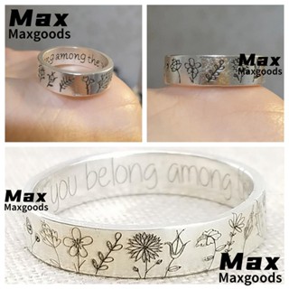 MAXG แหวนแฮนด์เมด ลายดอกไม้ ดอกเดซี่ สไตล์โบฮีเมียน วินเทจ สําหรับผู้หญิง