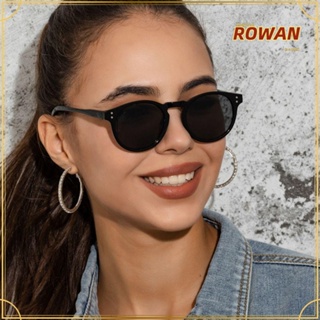 Rowans แว่นตากันแดด สีดํา สไตล์เรโทร สําหรับผู้หญิง และผู้ชาย