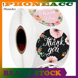 Phoneacc สติกเกอร์ ลายดอกไม้ Thank You 500 ชิ้น สําหรับตกแต่งการ์ดแต่งงาน