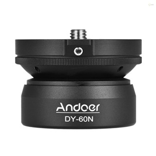 [พร้อมส่ง] Andoer DY-60N ฐานขาตั้งกล้อง อะลูมิเนียมอัลลอย พร้อมสกรูอินเตอร์เฟส 3/8 นิ้ว และกระเป๋าบับเบิล สําหรับกล้อง DSLR