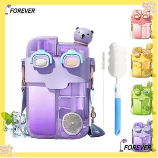 Forever สติกเกอร์ 3D ความจุขนาดใหญ่ พร้อมหลอดดูด แบบพกพา กันรั่วซึม ปรับสายได้ สําหรับผู้ใหญ่