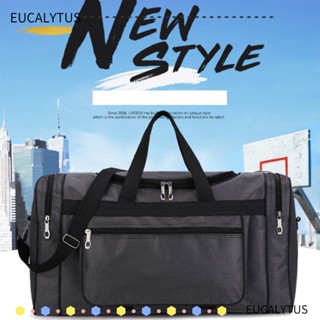 Eutus กระเป๋าเดินทาง ผ้าออกซ์ฟอร์ด ความจุขนาดใหญ่ 60x31x24 ซม. แบบพกพา สีเทาเข้ม สําหรับออกกําลังกายกลางแจ้ง