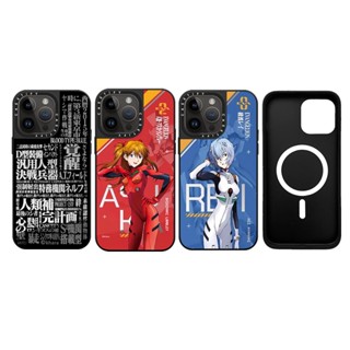 เคสโทรศัพท์มือถือ ซิลิโคนแข็ง EVA กันกระแทก ลายการ์ตูนอนิเมะ Evangelion พร้อมกล่องชาร์จแม่เหล็ก คุณภาพสูง สําหรับ iPhone 14 12 13 Pro Max