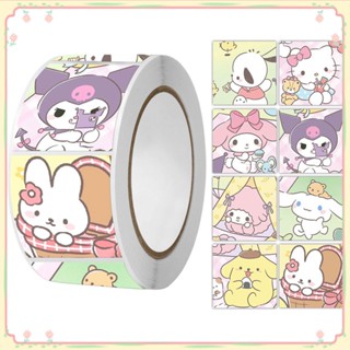 สติ๊กเกอร์การ์ตูน Sanrio 500 ชิ้น คู่มือ สติ๊กเกอร์ติดแล็ปท็อป ถุงซีล การ์ตูน Hello Kitty Kuromi น่ารัก คู่มือ วัสดุ ภาพตกแต่ง DIY 【แดด】