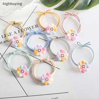 [highbuying] 5 ชิ้น น่ารัก ดอกทานตะวัน เชือกคาดผม ดอกไม้ ที่คาดผมหางม้าสูง ที่ใส่ผม แหวนแฟชั่น เครื่องประดับผม สําหรับเด็กผู้หญิง ใหม่ พร้อมส่ง