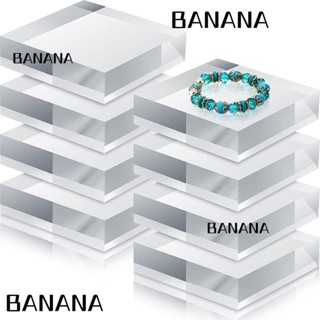 Banana1 บล็อกอะคริลิค ทรงสี่เหลี่ยม ทนทาน ขนาด 8x8x1.5 ซม. สําหรับโชว์ของเล่น 8 ชิ้น