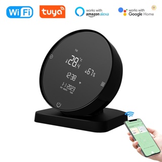 Tuya WIFI เครื่องตรวจจับอุณหภูมิ และความชื้น หน้าจอ LCD IR ชาร์จ USB สําหรับห้องเด็ก