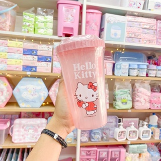 แก้วน้ำมีหูหิ้ว 376 Kitty สีชมพูเข้ม //MO-0451 -ภ45