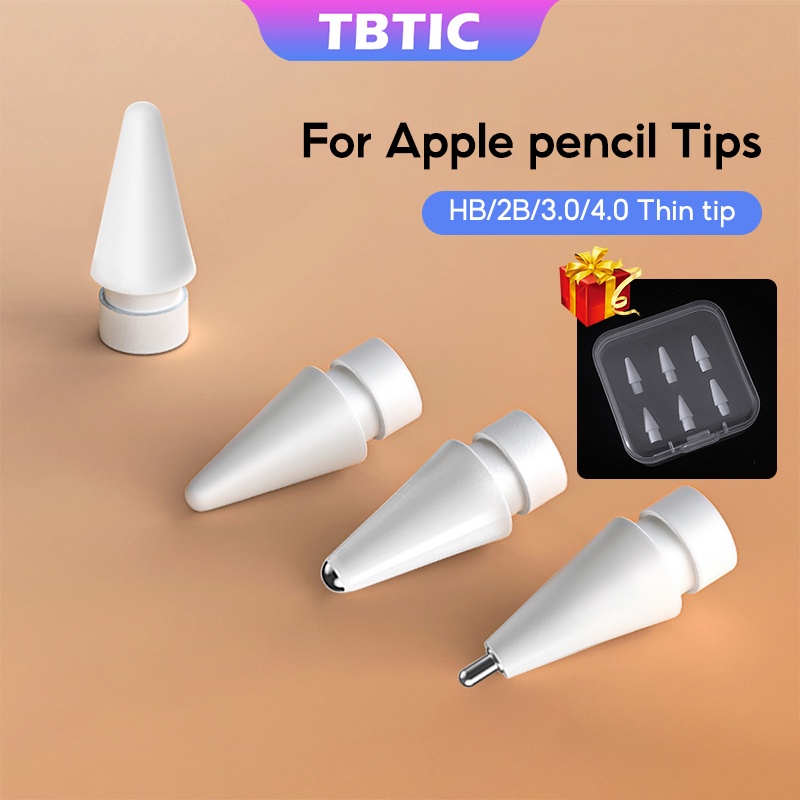 Tbtic ปลายดินสอ แบบเปลี่ยน สําหรับ Apple Pencil Tip 1st 2nd Generation 2H 2B 3.0 4.0 3 ชิ้น