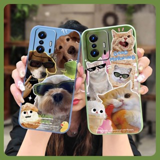 Skin-friendly feel Solid color Phone Case For Xiaomi 11T/11T Pro phone case soft shell Skin feel silicone Simplicity Cartoon