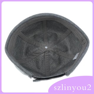 [szlinyou2] หมวกบีนนี่ ไร้ขอบ สีเทา สไตล์เรโทร สําหรับผู้หญิง และผู้ชาย