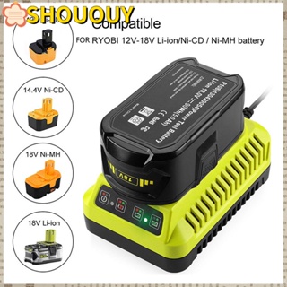 Shououy อะไหล่ที่ชาร์จแบตเตอรี่ Li-ion/Ni-CD กันไฟ แบบเปลี่ยน สําหรับ Ryobi