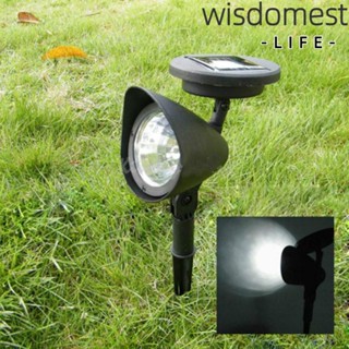 Wisdomest ไฟสปอตไลท์ LED 4 ดวง พลังงานแสงอาทิตย์ 2 ชิ้น