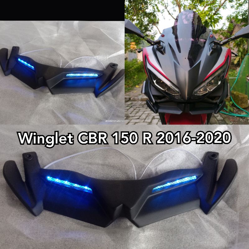 Winglet CBR 150R All New Facelift k45g และ k45n / CBR 150 R Facelift 2016-2020 พร้อมหลอดไฟ led
