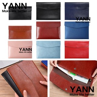 Yann1 แฟ้มหนัง ขนาด A4 A6 กันฝุ่น สําหรับใส่เอกสาร บิล เครื่องเขียน สํานักงาน โรงเรียน