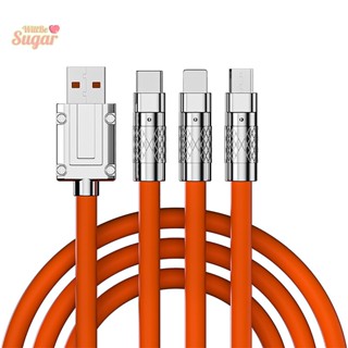 [WillBesugarT] 3 In 1 สายชาร์จ 120W 6A คุณภาพสูง สําหรับโทรศัพท์มือถือ