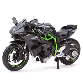 โมเดลรถจักรยานยนต์ Maisto 1:18 Kawasaki H2 R Ninja Die Cast Vehicles ของเล่นสําหรับเด็ก