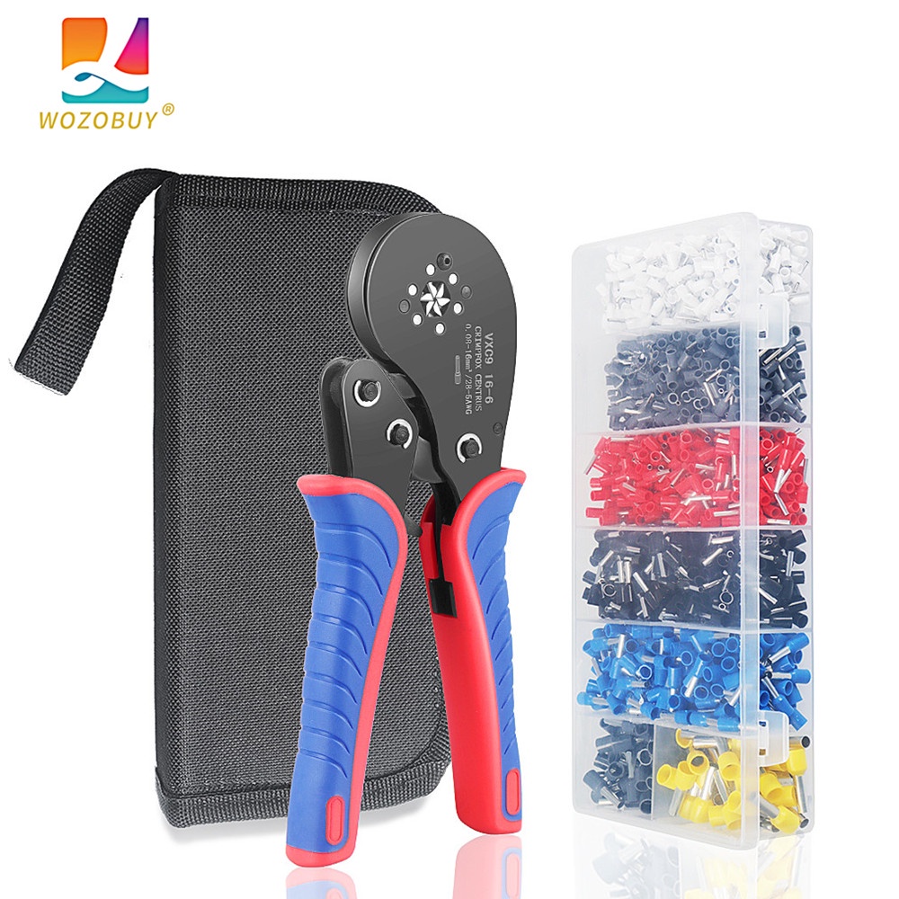 Wozobuy คีมย้ําหางปลา หกเหลี่ยม (0.08-16 มม.2 AWG28-5) สําหรับหางปลา