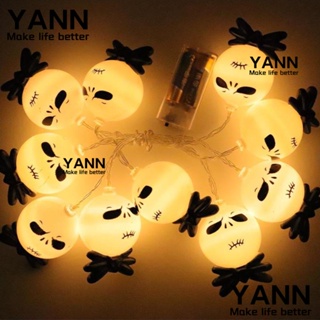 Yann1 สายไฟ LED ทรงกลม 1.5 เมตร ใช้แบตเตอรี่ สําหรับตกแต่งปาร์ตี้ฮาโลวีน สวน