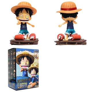 โมเดลฟิกเกอร์ One Piece Q Version Luffy Star Eye Chicken ขนาดพกพา ที่ทนทาน สําหรับตกแต่ง