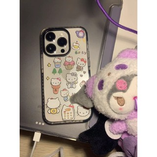 ใหม่ เคสโทรศัพท์มือถือแบบนิ่ม ใส กันกระแทก ลายแมว kt สําหรับ iPhone 14pro xr 13 12 xs 11 QYJS 7plus 13promax 11 14 xr 12pro