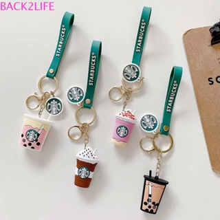 Back2life พวงกุญแจ จี้การ์ตูน Starbucks น่ารัก สีเขียว สําหรับตกแต่งกระเป๋า