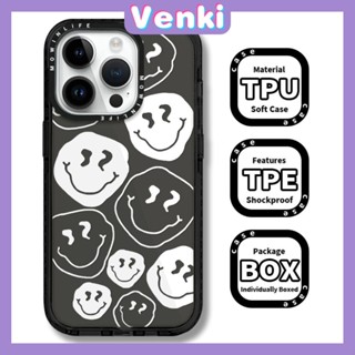 Venki - เข้ากันได้สำหรับ เคส iphone 11 เคสไอโฟน เคสไอโฟน11  เคสโทรศัพท์เคสใสแบบหนากันกระแทกกรอบป้องกันกล้องขอบสีชมพูอาวุโส Creative ยิ้มเข้ากันได้กับ iPhone 13 12 11 Pro Max XR XS 7 8 Plus