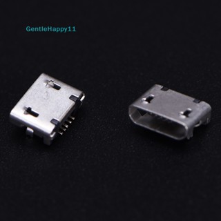 Gentlehappy ขายดี ซ็อกเก็ตชาร์จ Micro USB 5pin B type ตัวเมีย สําหรับเชื่อมต่อ 5 pin 10 ชิ้น