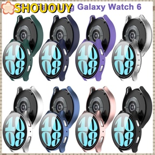 Shououy + ฟิล์ม, ตัวป้องกันหน้าจอ PC, อุปกรณ์เสริมกระจกนิรภัย สําหรับ Galaxy Watch 6 40/44 มม. Smart Watch