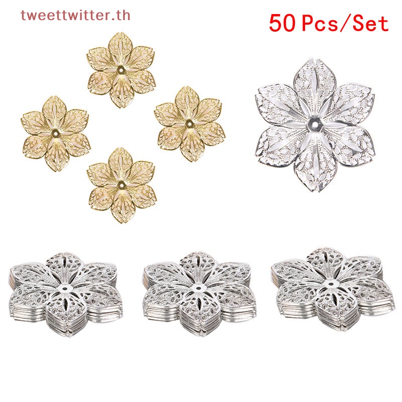 Tweet จี้ดอกไม้ เชื่อมต่อเครื่องประดับ DIY 50 ชิ้น ต่อชุด TH