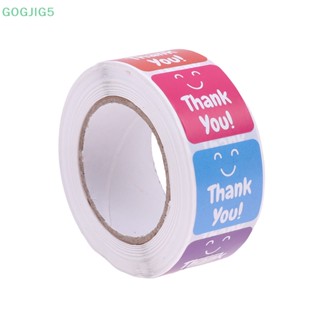 [GOGJIG5] สติกเกอร์ฉลาก Thank You สําหรับติดบรรจุภัณฑ์เบเกอรี่ 500 ชิ้น ต่อม้วน UOO