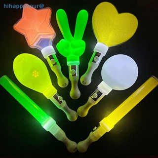 Hihappyhour แท่งไฟ LED รูปหัวใจ ดาว เรืองแสง สําหรับเชียร์คอนเสิร์ต ปาร์ตี้