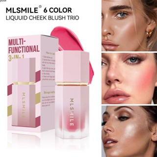 Mlsmile Liquid Blush Natural Moisturizing And Easy To Push Away Waterproof Eye Shadow Highlight Repair Facial Rouge Blush Cream Beauty Makeup puueqg