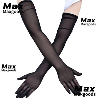 Maxg ถุงมือฮาโลวีน ถุงน่องเต็มนิ้ว ตาข่ายใส ถุงมือฮาโลวีน