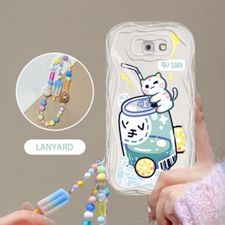 Ybd เคสโทรศัพท์มือถือ ลายขวดโซดา และลูกแมวน่ารัก พร้อมสายคล้องมือ สําหรับ Samsung Galaxy J7 Prime ON7 2016 J2 Prime G532 G530 J2 ACE Grand Prime Plus