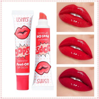 Ushas Peel-off Lip Glaze Water Gloss Moisturizing Matte Finish Dyed Lip Liquid Easy To Color Long Lasting Stage Lip Makeup 3 สี JOYFEEL