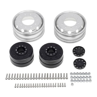 Front and Rear Metal Wheel Hub Rim for Tamiya 1/14 RC Crawler Car Parts