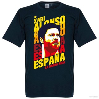 เสื้อยืดคอกลม แขนสั้น พิมพ์ลาย World Cup Spain Jersey Fans พลัสไซซ์ สไตล์สตรีท