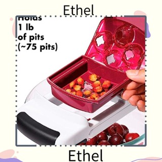 Ethel1 เครื่องเจาะแกนมะกอก ผลไม้ เชอร์รี่ APS แบบพกพา สีแดง สีขาว