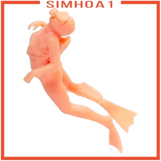 [Simhoa1] โมเดลฟิกเกอร์นักดําน้ํา 1/64 DIY สําหรับตกแต่งสวน รางรถไฟ