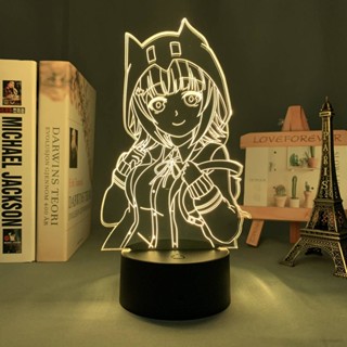 โคมไฟกลางคืน LED รูปการ์ตูนอนิเมะ Danganronpa สีรุ้ง พร้อมรีโมตชาร์จ USB สําหรับตกแต่งบ้าน