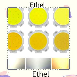 Ethel1 ไดโอดเปล่งแสง 5W 7W 9W LED ชิปแหล่งกําเนิดแสง สีขาวอบอุ่น 28 มม. อุปกรณ์เสริม ชิปโคมไฟ LED COB ในร่ม