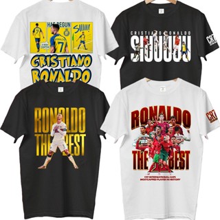 Cristiano Ronaldo ริยาดชัยชนะทีม CR7 การ์ตูนรุ่น SIU แขนสั้นชายและหญิงเสื้อยืดผ้าฝ้ายร้อยเปอร์เซ็นต์สะดวกสบายและระบายอาก