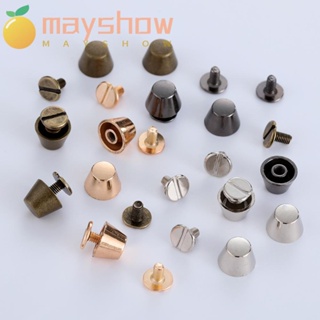 Mayshow 10 ชุด / ถุง 10/12 มม. สายรัด หมุด กระเป๋าเดินทาง งานฝีมือ โลหะ เล็บ เสื้อผ้า / กระเป๋า / รองเท้า ปุ่มผ้า หัวกลม สกรู