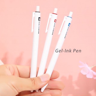ปากกาเจลคาร์บอน หัว ST สีขาว แบบเรียบง่าย สําหรับนักเรียน WJ352